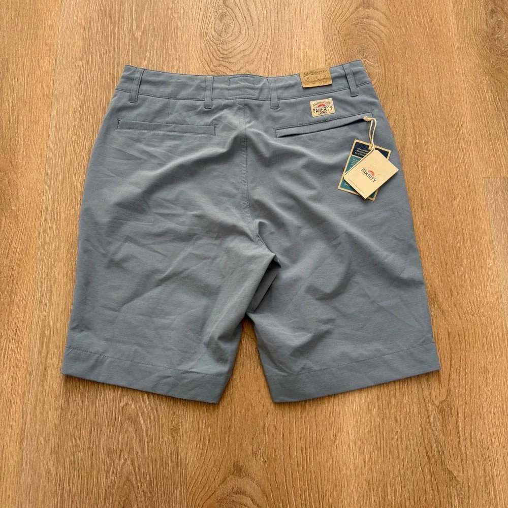 Faherty All Day Shorts Mens 28 Atoll Blue Stretch Quick Dry Performance NWT